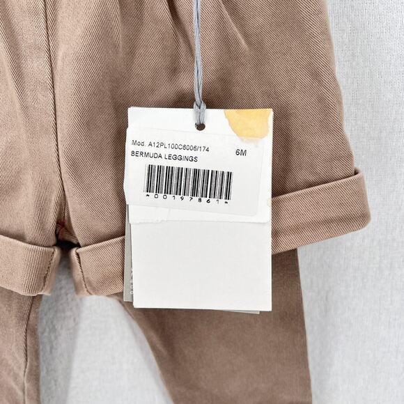 IL GUFO Bermuda Legging Pant Baby Toddler Tan 6 Month Shorts Layered Pull On NEW - Picture 8 of 13